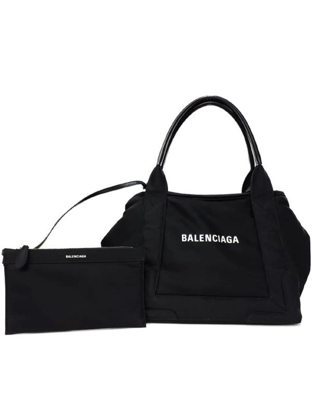 Balenciaga Navy Blue Cabas Tote Bag